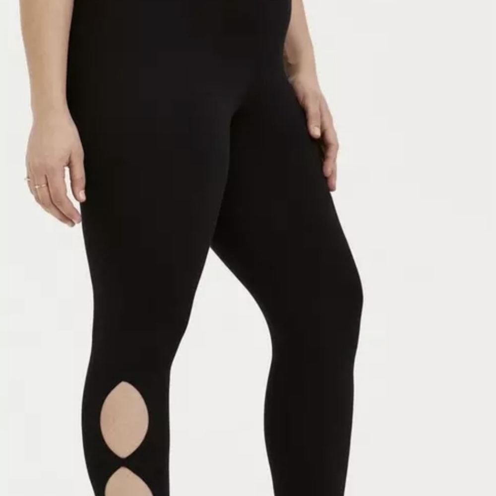 torrid Black Ponte Leggings with Side Cutout Detail